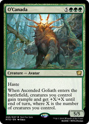 Card: O'Canada