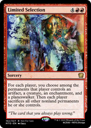 Card: Limited Selection