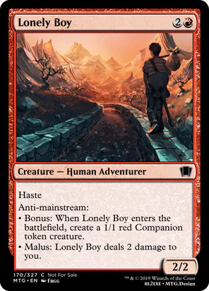 Card: Lonely Boy