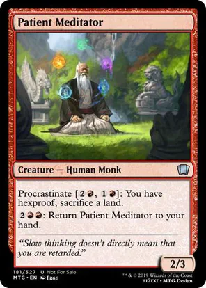 Card: Patient Meditator